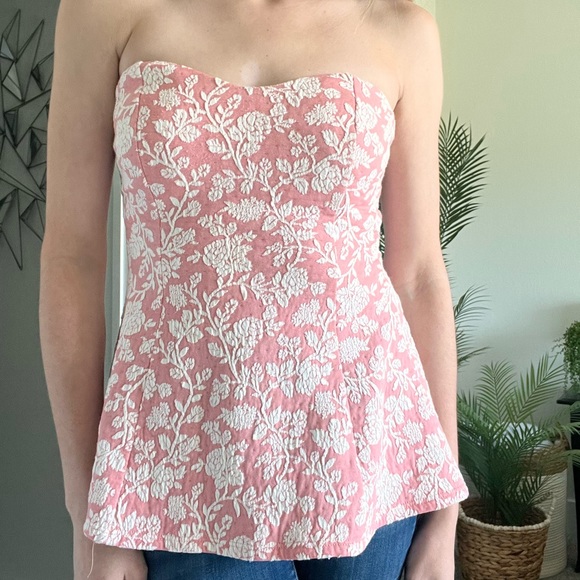 Tops - White and Pink Floral Top